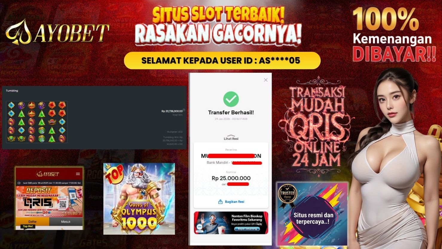 AYOBET JACKPOT SLOT GATES OF OLYMPUS 1000